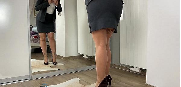  business woman tries different panties, Business Bitch